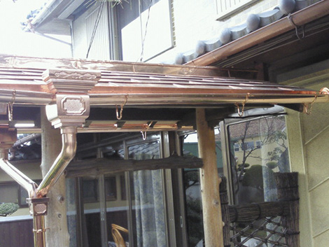 銅板雨樋 銅板一文字